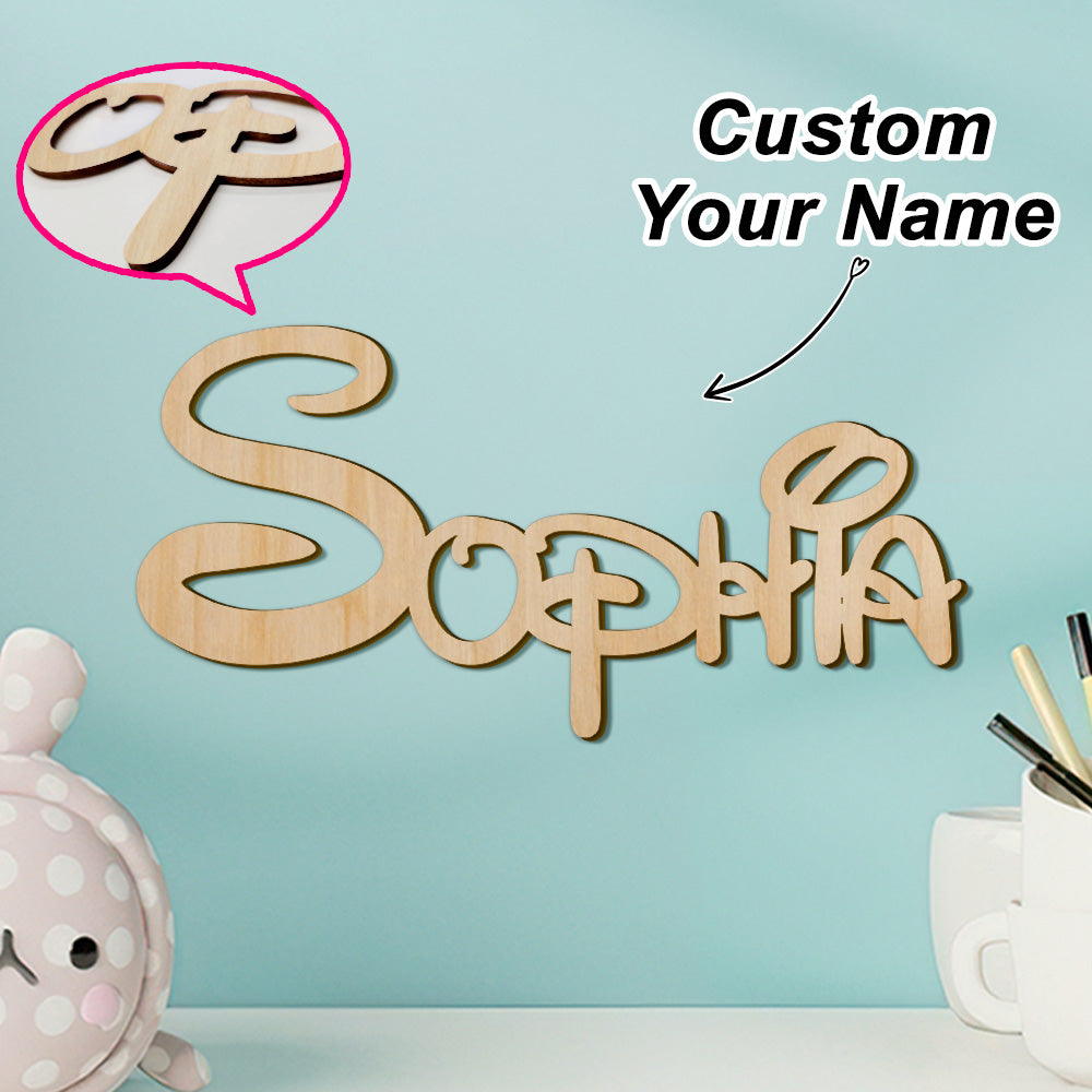 Custom Wooden Name Sign Baby Name Letters Wall Decor